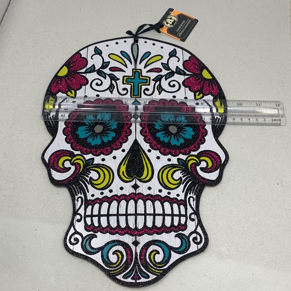 NEW 3 piece Day of the Dead items 💀 Hair Clip, Honeycomb Centerpiece & Sign - Picture 14 of 16